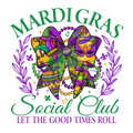 Mardi Gras Social Club DTF Print-Green