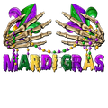 Mardi Gras Skeleton DTF Print