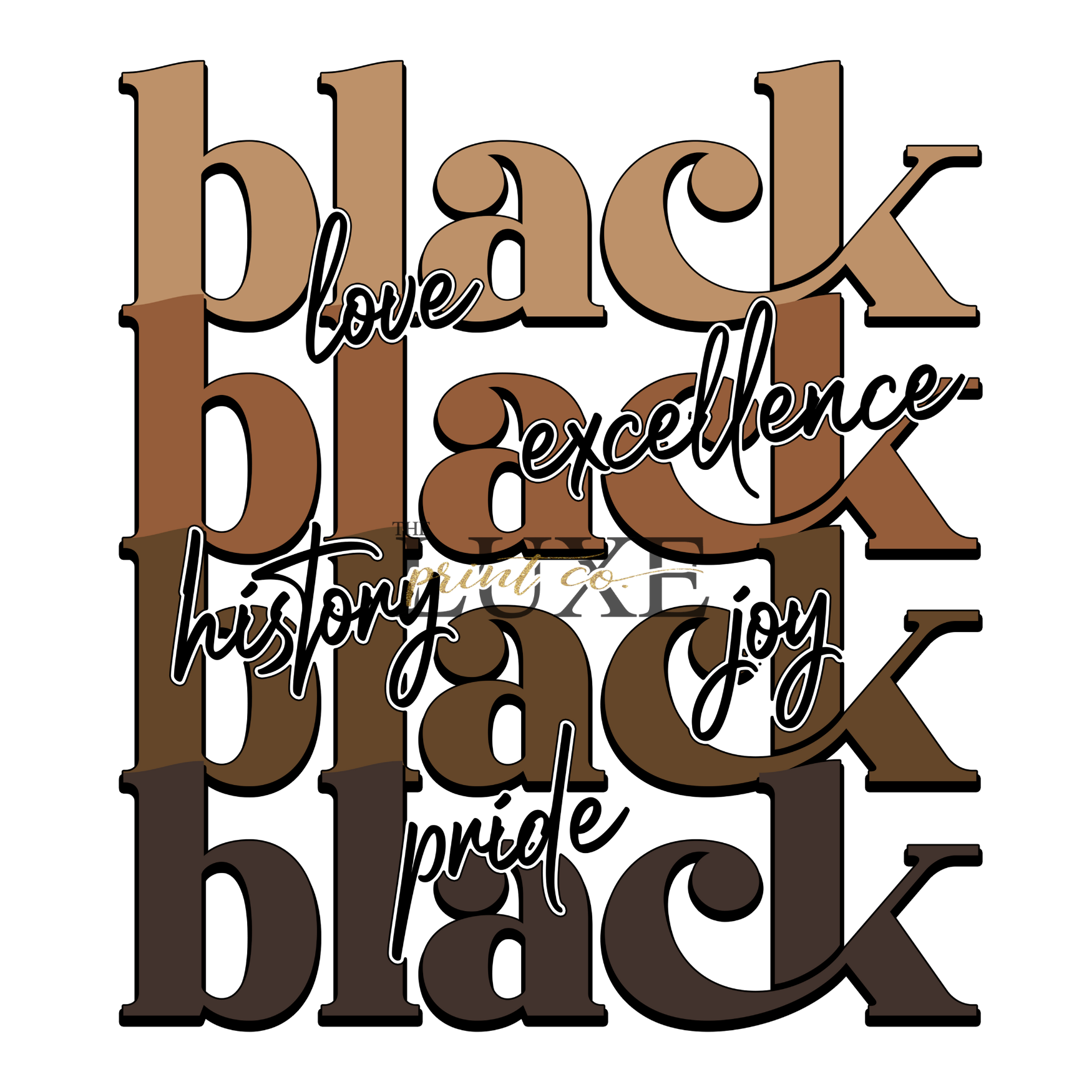 Black Love DTF Print