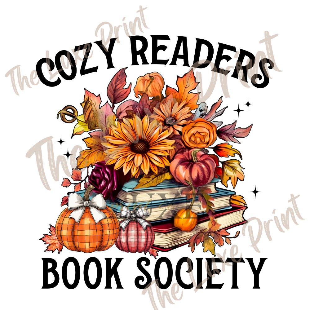 Cozy Readers Book Society DTF Print