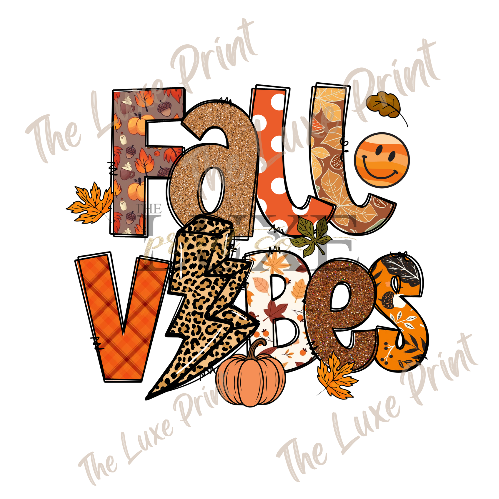 The fall Vibes DTF Print
