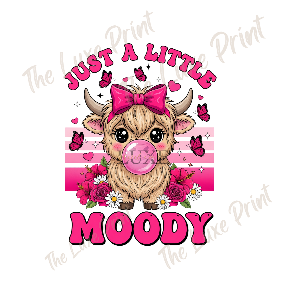 Just A Little Moody DTF Print